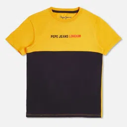 Pepe Jeans Boys Colourblocked Round Neck Pure Cotton T-shirt-picture-31