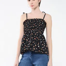 SHOWOFFFF Floral Print Crepe Top image 2