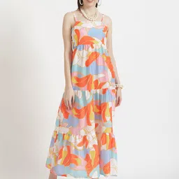 AMSWAN Women Shoulder-Strap Maxi Dress-image-75