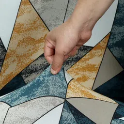 smartfab Polyester 3 Seater Sofa Geometric Cover image 3