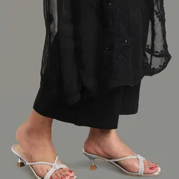 Nysah Embellished Leather Party Comfort Sandals-picture-23