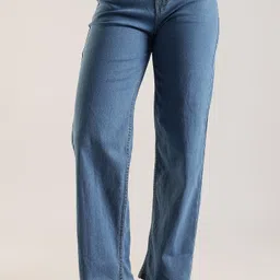 zayla Women Flared High Rise Blue Jeans-picture-22