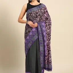 BUTA BUTI Floral Printed Pure Cotton Saree-image-46