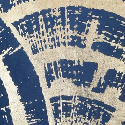 HOSTA HOMES Blue & Gold-Toned Set of 5 Abstract Velvet Square Cushion Covers image 5