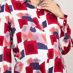 MomToBe Women Comfort Opaque Printed Maternity Shirt image 3