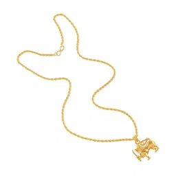 DZINETRENDZ Gold-Plated Brass Circular Pendants with Chains image 2