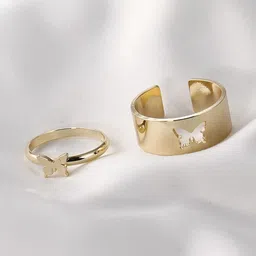 TheVineGirl Set of 2 Gold-Plated Finger Ring image 4