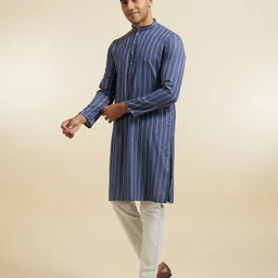 Diwas by Manyavar Men Striped Festive Straight Kurta image 3