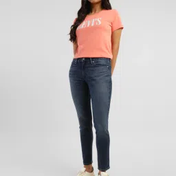 levi's Women's 711 Blue Skinny Fit Mid Rise Jeans-picture-17