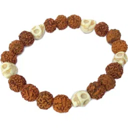 Divine souvenirs Unisex Wood & Rudraksha Elasticated Bracelet-picture-35