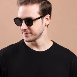 Irayz Unisex Black Lens & Black Round Sunglasses with-picture-40