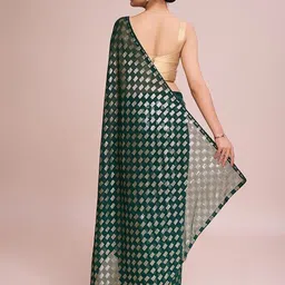 DIVASTRI Embellished Sequinned Pure Georgette Saree image 3