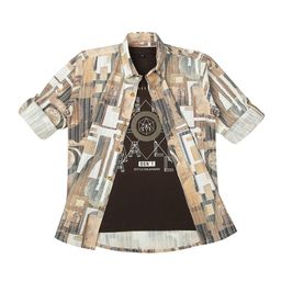 CAVIO Boys Pack Of 2 Comfort Spread Collar Abstract Printed Cotton Casual Shirts-picture-20