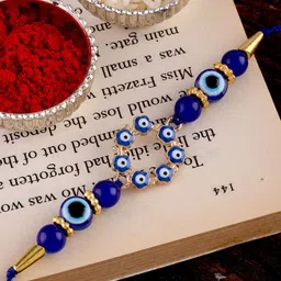 SHONA'S STYLE Artificial Beaded Chakra Evil Eye Rakhi image 5