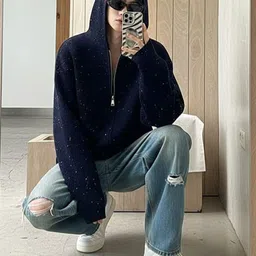 HERE&NOW Men Printed Longline Pullover-picture-44