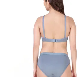 samvar Women Red,Blue,Green Cotton Bra Panty Set for Lingerie Set Undergarments Pack of 3 image 5