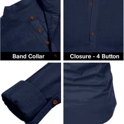 ZBIO Men Thread Work Kurta image 3