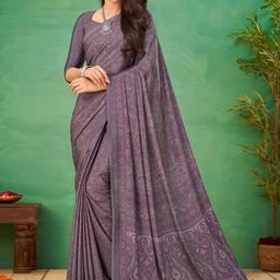 Anouk Rustic Ethnic Motifs Poly Crepe Bagru Saree-picture-20