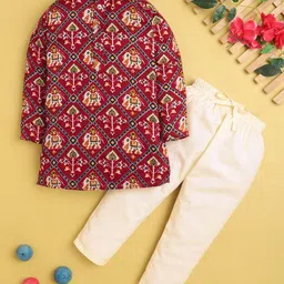 BAESD Boys Ethnic Motifs Printed Regular Kurta with Pyjamas-picture-55