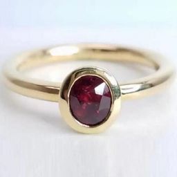 GenZcomplex Red Brass Garnet Finger Ring-picture-41