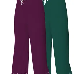 vspcreation Pack of 2 Women Regular Fit Multicolor Lycra Blend Trousers image 1