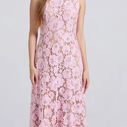 JC Collection Women Floral Printed A-Line Midi Dress image 3