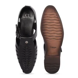 Carlton London Men Textured Shoe-Style Sandals image 3