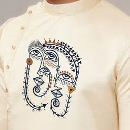 PulseIQ Men Ethnic Motifs Printed Kurta image 2