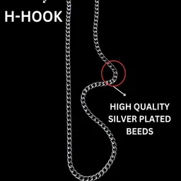 SOLIBELLE Men Silver-Plated Minimal Link Chain image 2