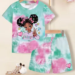 INCLUD Girls Printed T-shirt With Shorts-image-11