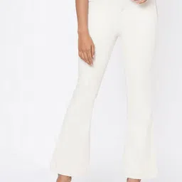 Kraus Jeans Women Flared High-Rise Mildly Distressed Jeans-picture-21