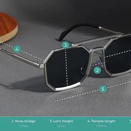 rich club UV Protection Retro Square Sunglasses (54) image 2