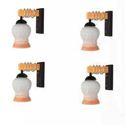 SOMIL Orange Glass Cylinder Printed Wall Lamps-picture-31