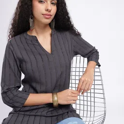 Anouk Rustic Striped Kurti-image-73