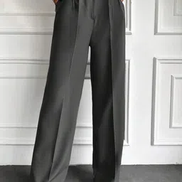 Next One Women Baggy Fit High-Rise Pleated Korean Pants image 2