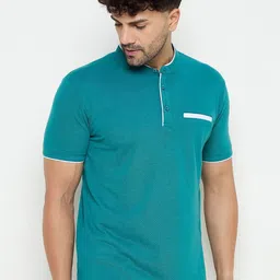 Zigo Men Mandarin Collar Pockets T-shirt-picture-37