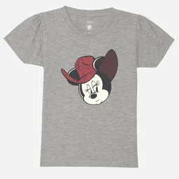 YK Disney Girls Minnie Mouse Printed Puff Sleeves Pure Cotton T-shirt-picture-15