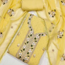 LeeliPeeri Designer Embroidered Unstitched Dress Material-picture-12