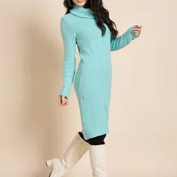 CREATIVE LINE Women Woollen Jumper Dress image 3