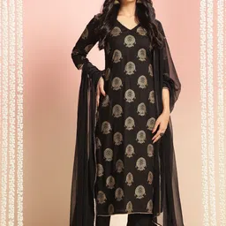 DIVASTRI Women Floral Printed Regular Kurta with Palazzos & With Dupatta-picture-17