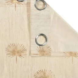 Kiara Creations Cream & Gold-Toned 2 Pieces Velvet Floral Room Darkening Long Door Curtain image 4