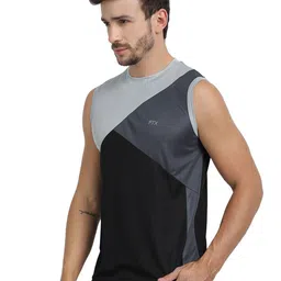 FTX Pack Of 3 Colourblocked Round Neck Sleevesless T-shirts image 3
