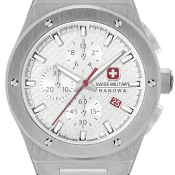SWISS MILITARY HANOWA Men Printed Dial & Leather Straps Analogue Chronograph Watch SMWGC2101701 image 3