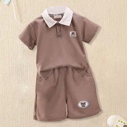 FOREVER FRIDAY Boys Polo Collar Pure Cotton T-shirt With Shorts-picture-46
