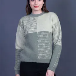 GODFREY Women Colourblocked Pullover with Fuzzy Detail-picture-13