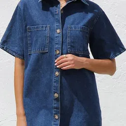 all about you Shirt Collar Shirt Mini Dress image 2