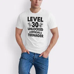Seekbuylove Men Typography Printed Round Neck Bio Finish Pure Cotton T-shirt image 5
