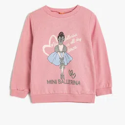 Koton Girls Graphic Printed Pure Cotton Sweatshirt-picture-29