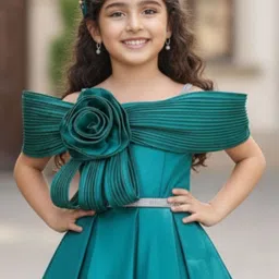 Lagorii Flutter Sleeve Applique Satin Maxi Dress image 4