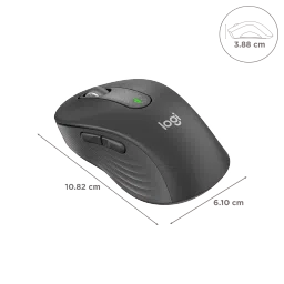 logitech Signature M650 Wireless Optical Performance Mouse with Customizable Buttons (4000 DPI Adjustable, Multi Device Connectivity, Graphite) image 3